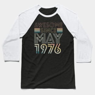 44th Birthday gift Awesome Since April 1976 Baseball T-Shirt